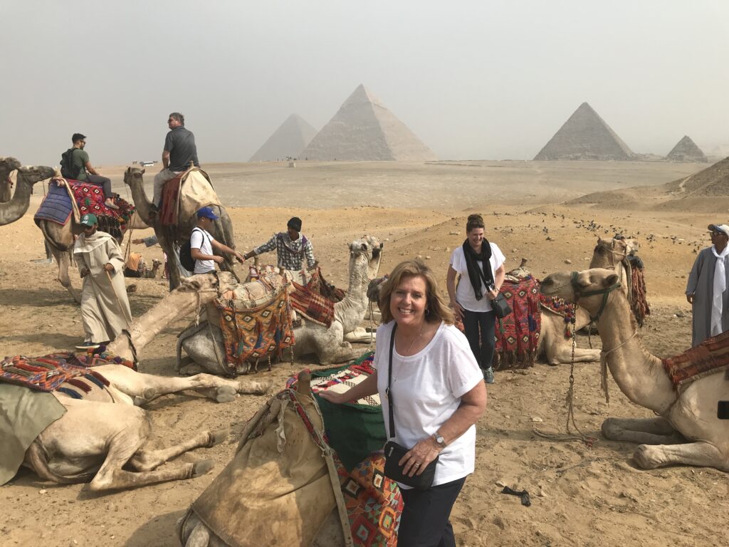 woman with camels