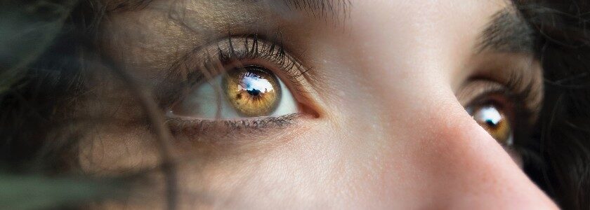 woman's brown eyes